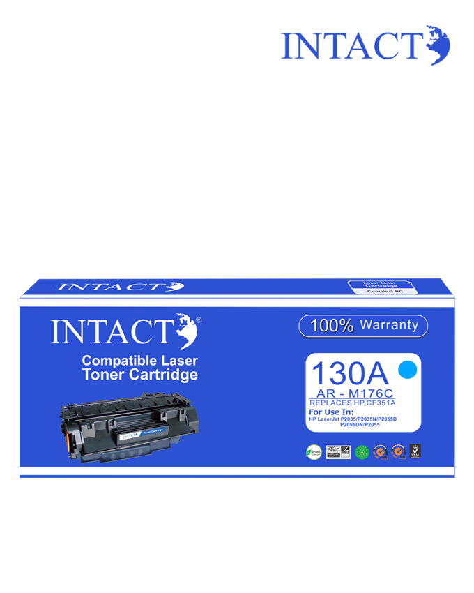 Intact Compatible with HP 130A (AR-M176C) Cyan